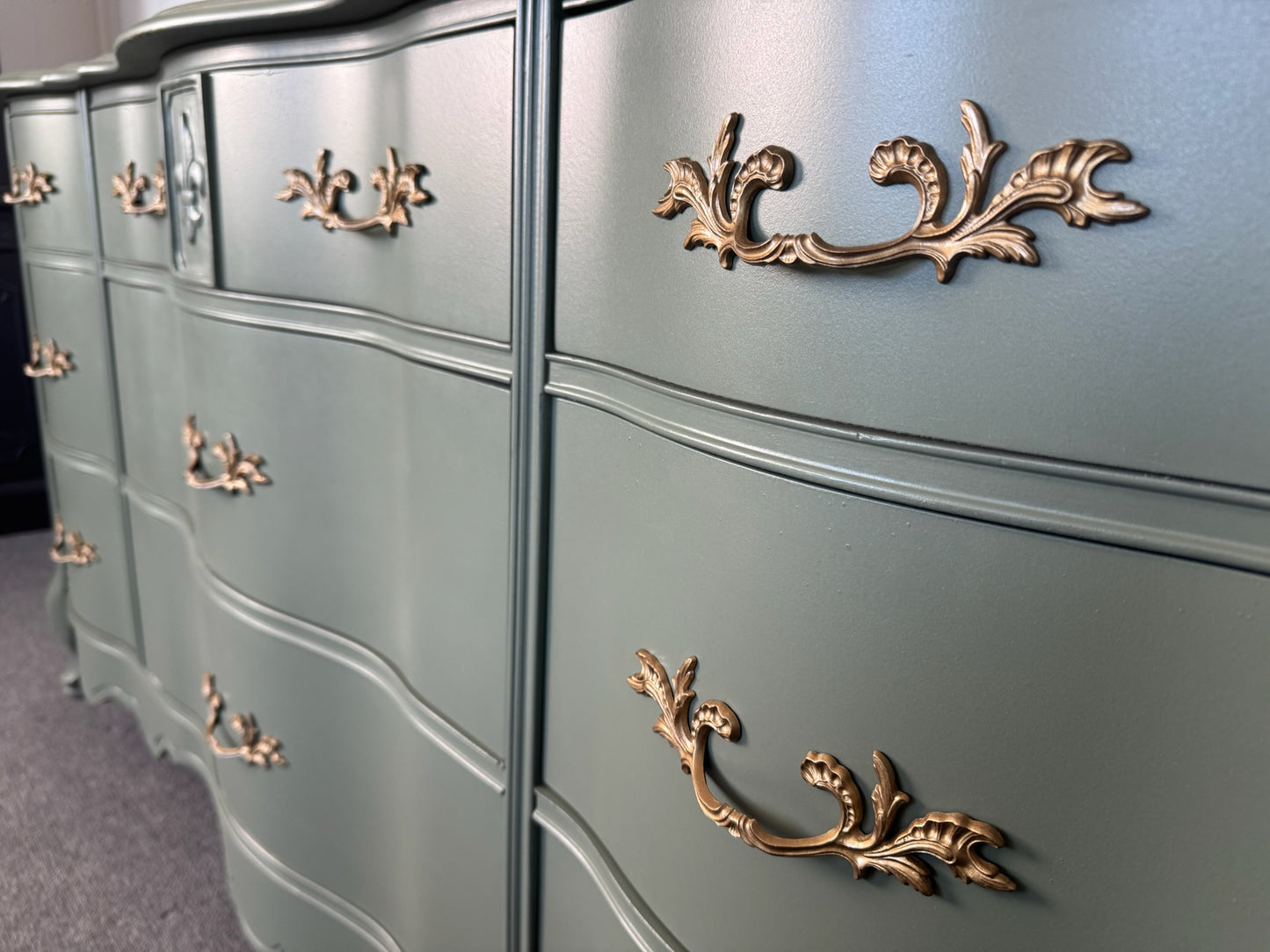 Sage Green French Provincial Dresser