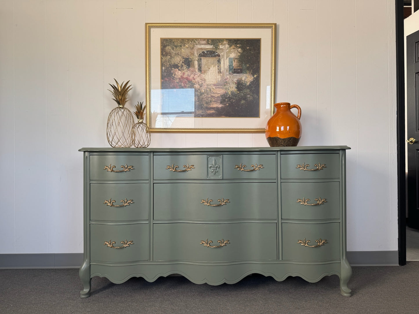Sage Green French Provincial Dresser