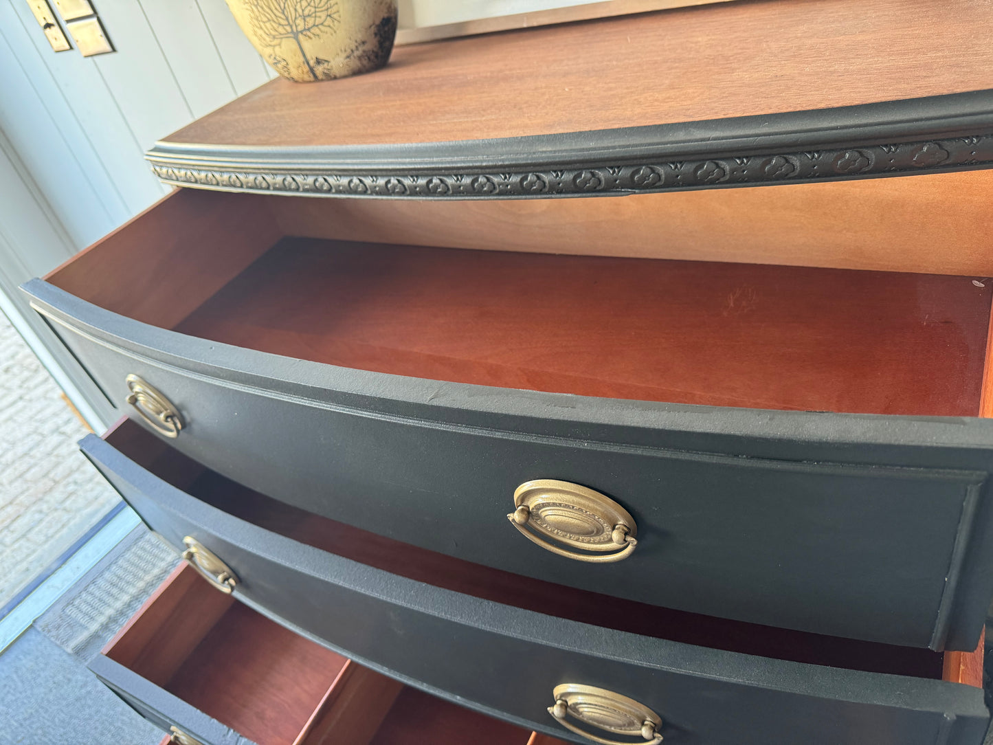 Hepplewhite Black Chest of Drawers
