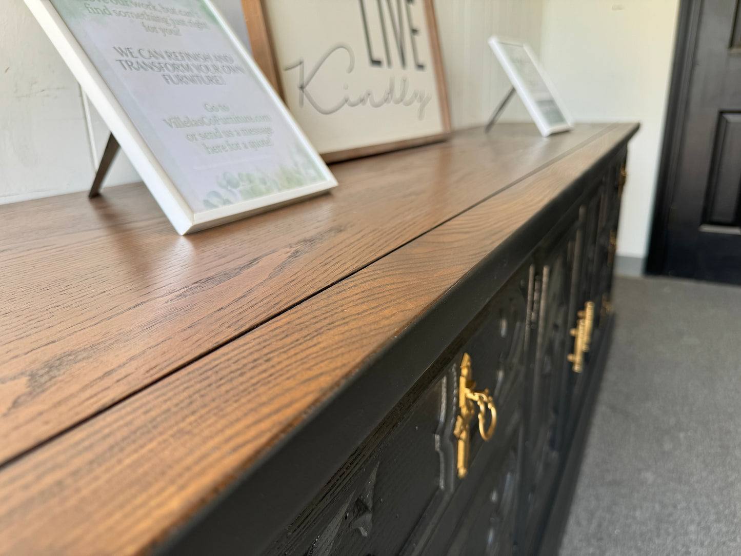 Black Vintage Dresser Set