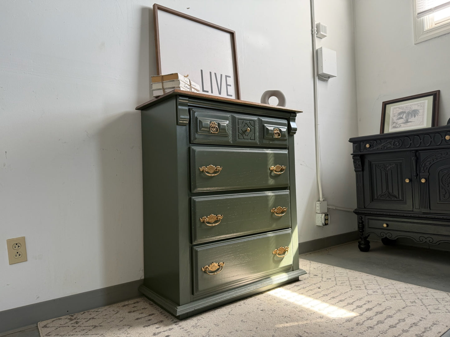 Sage Green Chest of Drawers