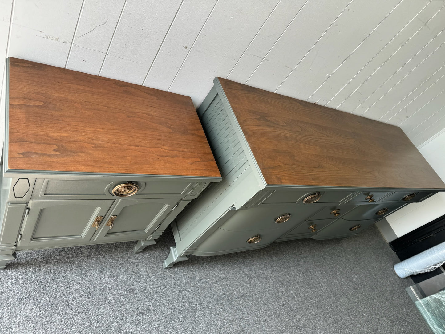 Sage Green Dresser & Nightstand