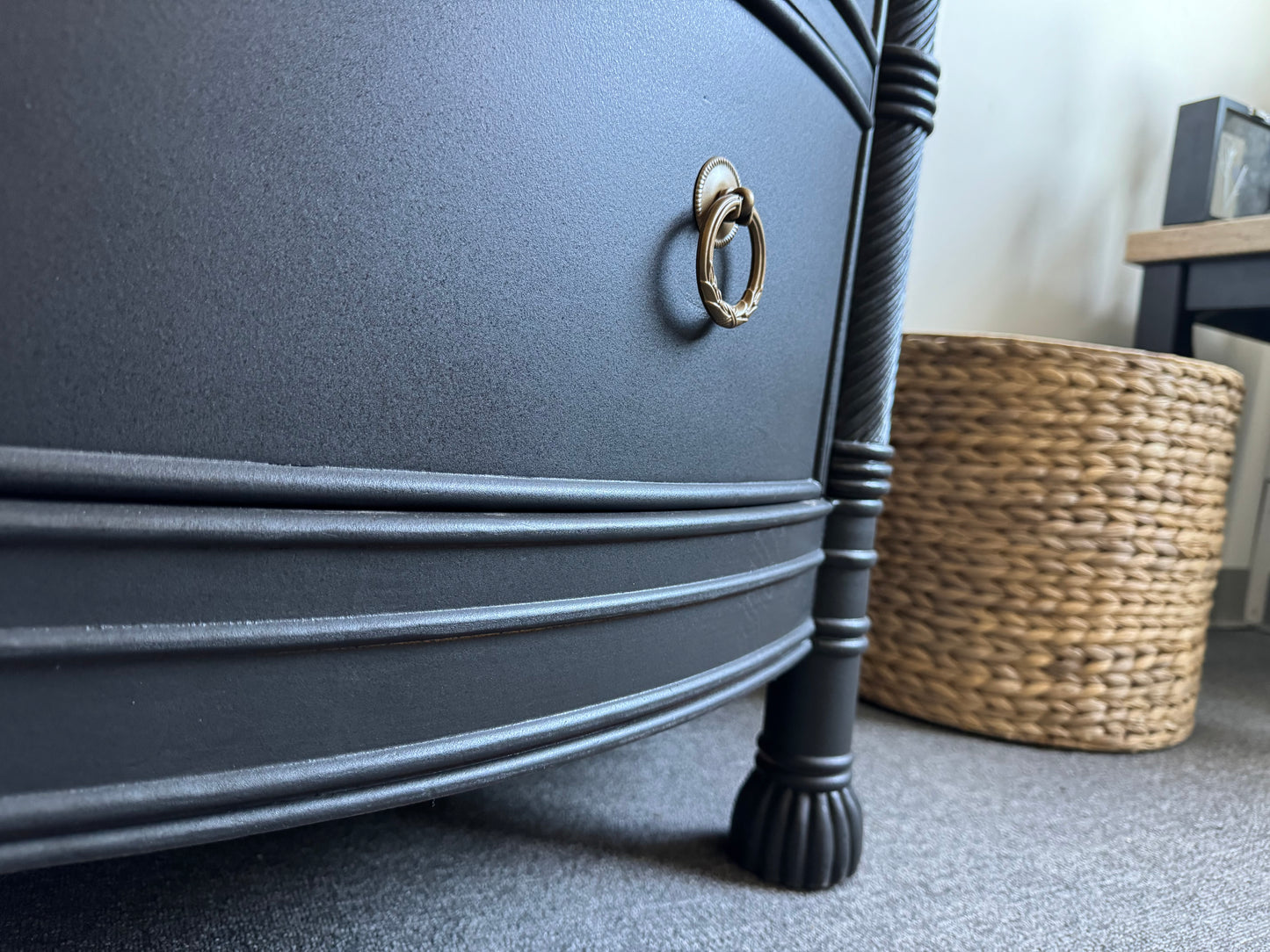 Semi-Circle Wooden Black dresser