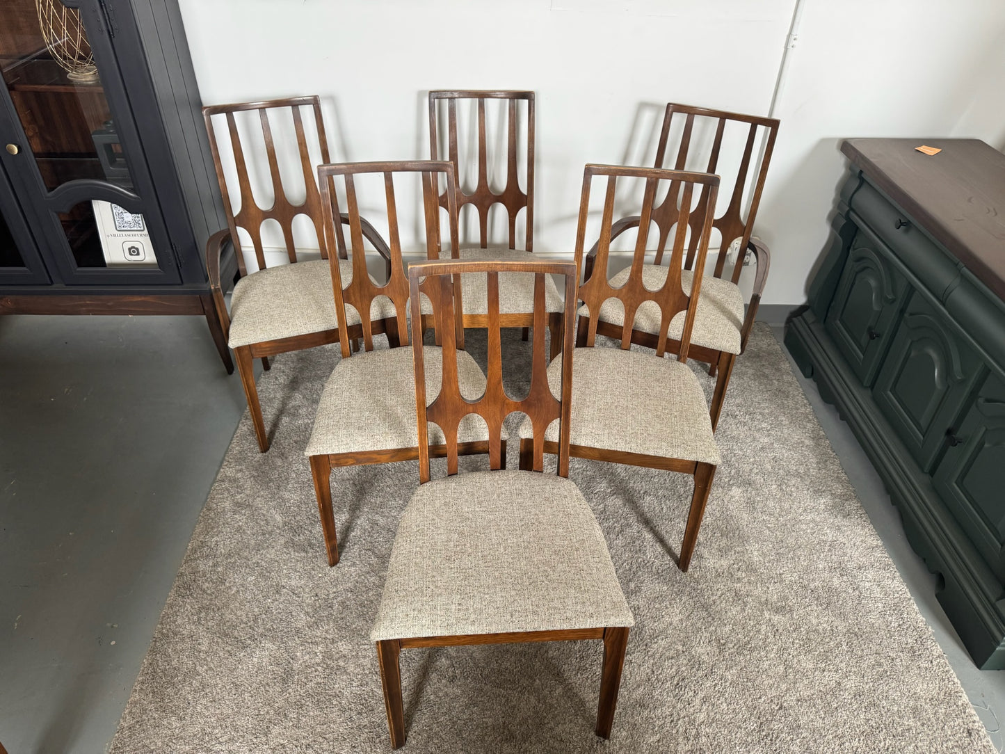 Broyhill Brasilia Mid Century Dining Chairs Set of 6