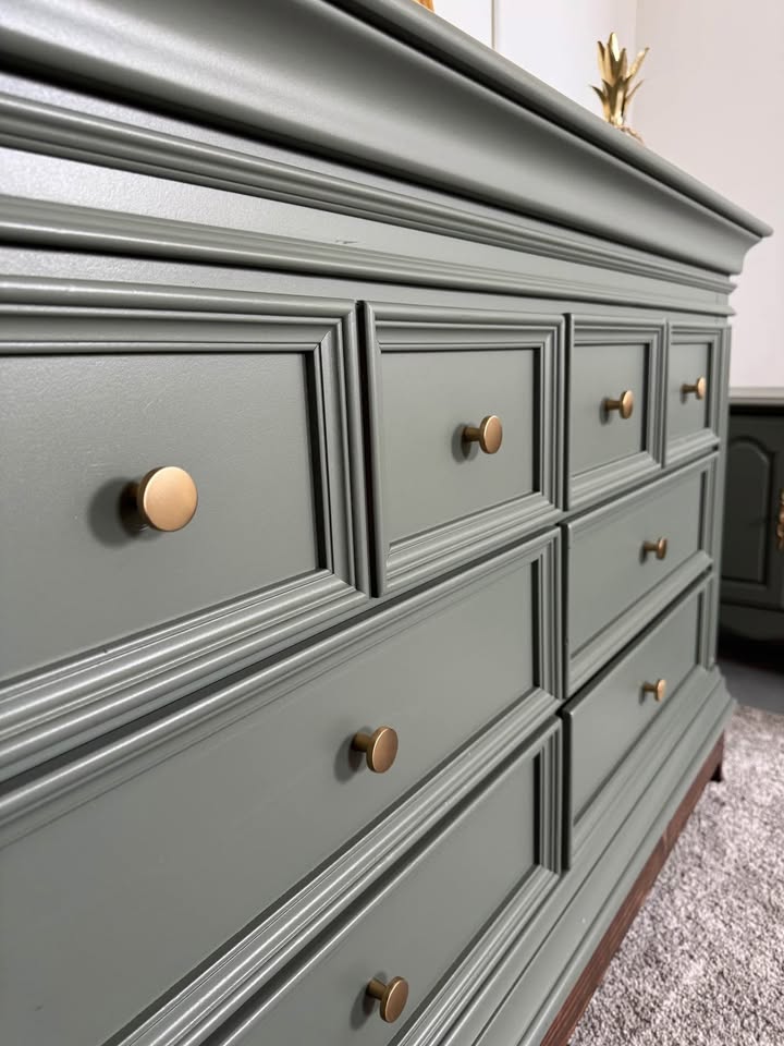 Baby Cache 6- Drawer in Sage Green