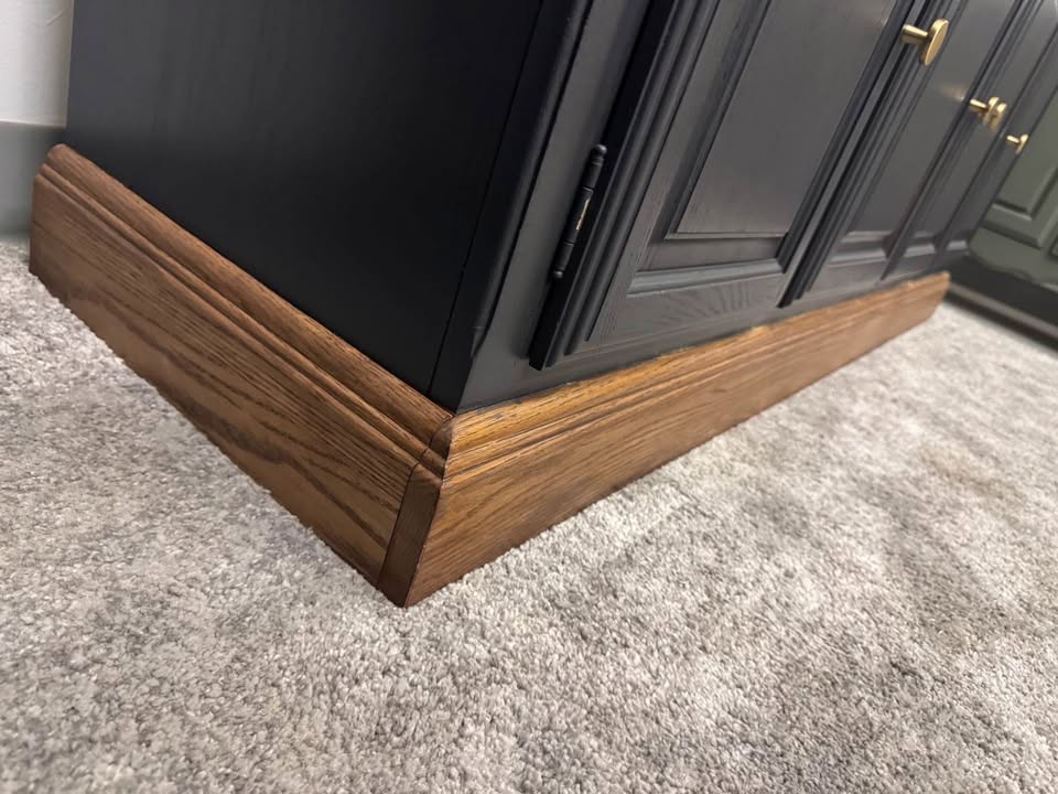 Black Buffet with Walnut Accents