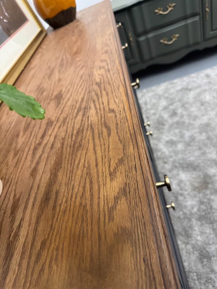Black Buffet with Walnut Accents