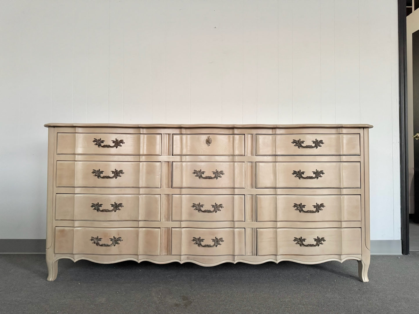 Link Taylor Natural Wood French Provincial Large Dresser (Delivery Available)