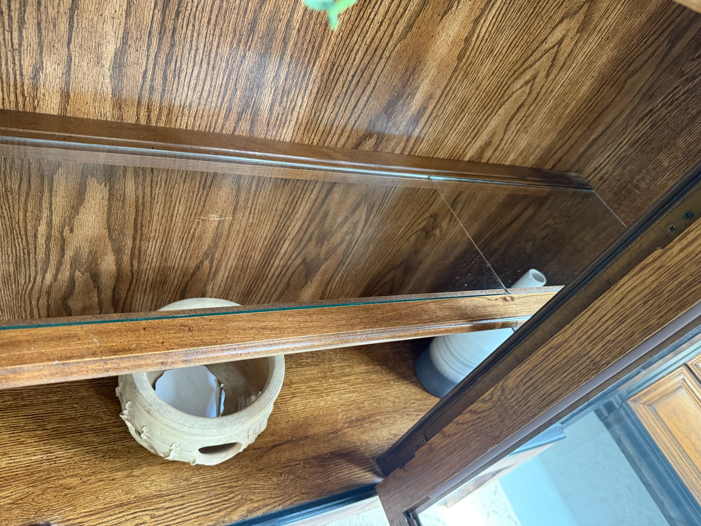 Black Glass Display Hutch