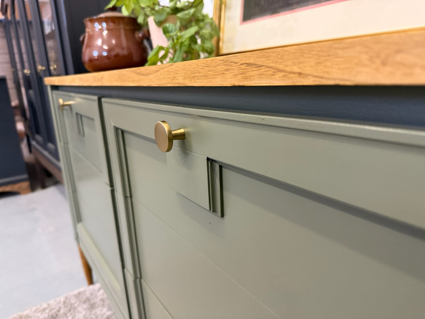 Sage Green MCM Large Dresser