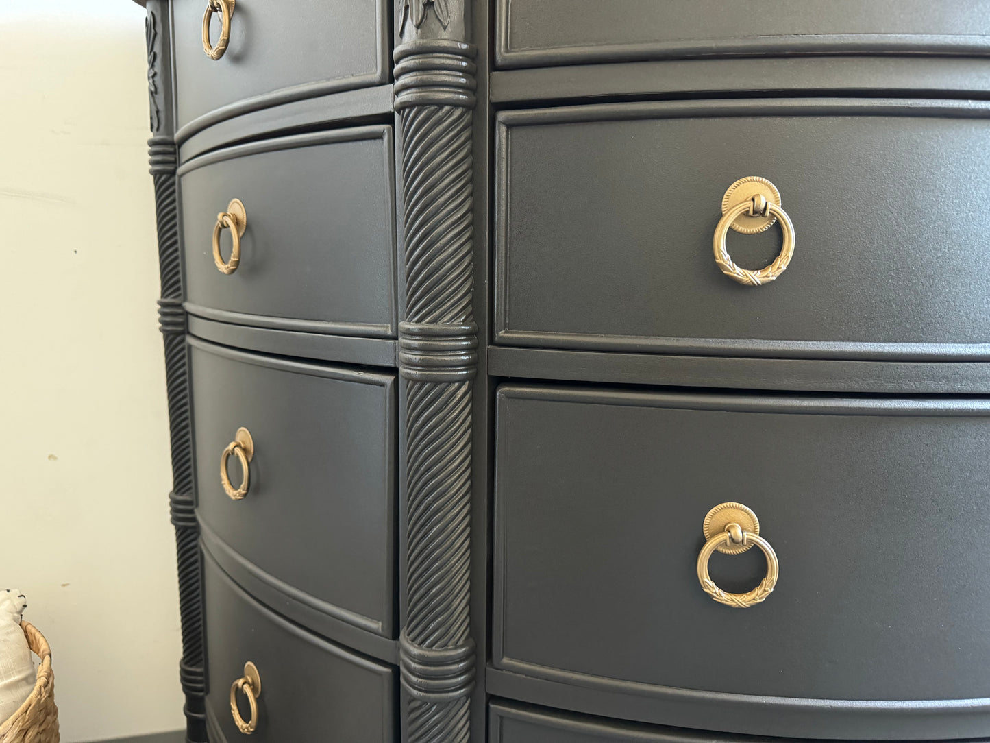 Semi-Circle Wooden Black dresser