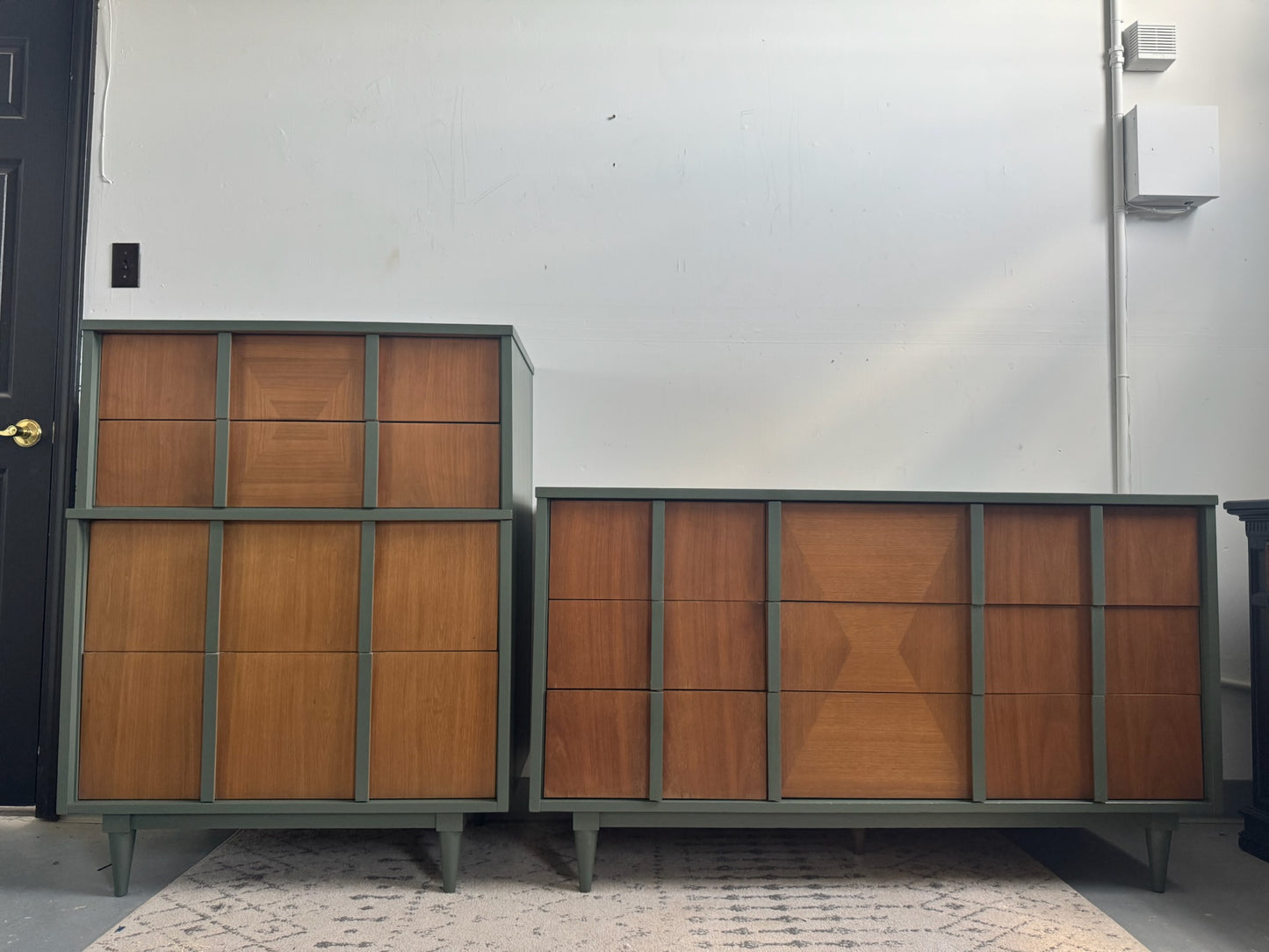 MCM Highboy & Lowboy Dresser Set