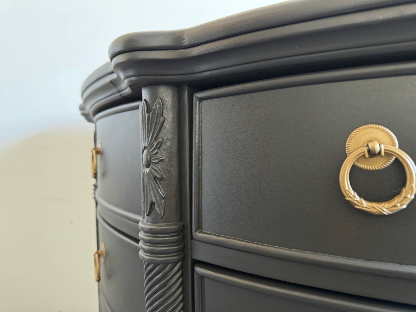 Semi-Circle Wooden Black dresser