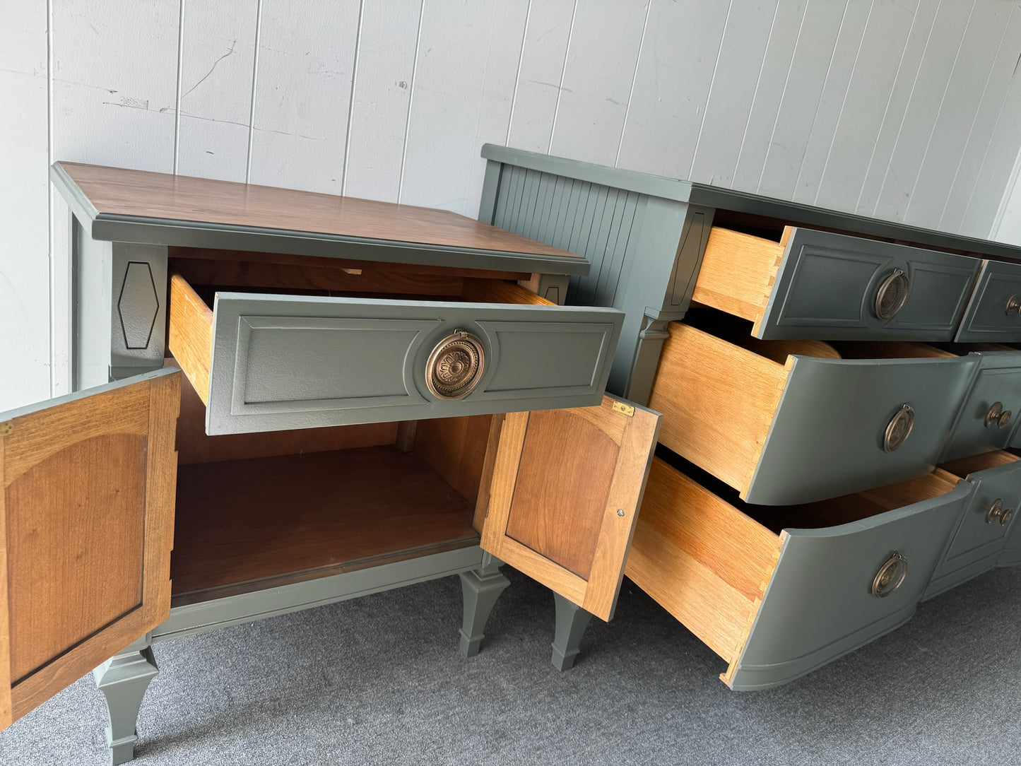 Sage Green Dresser & Nightstand