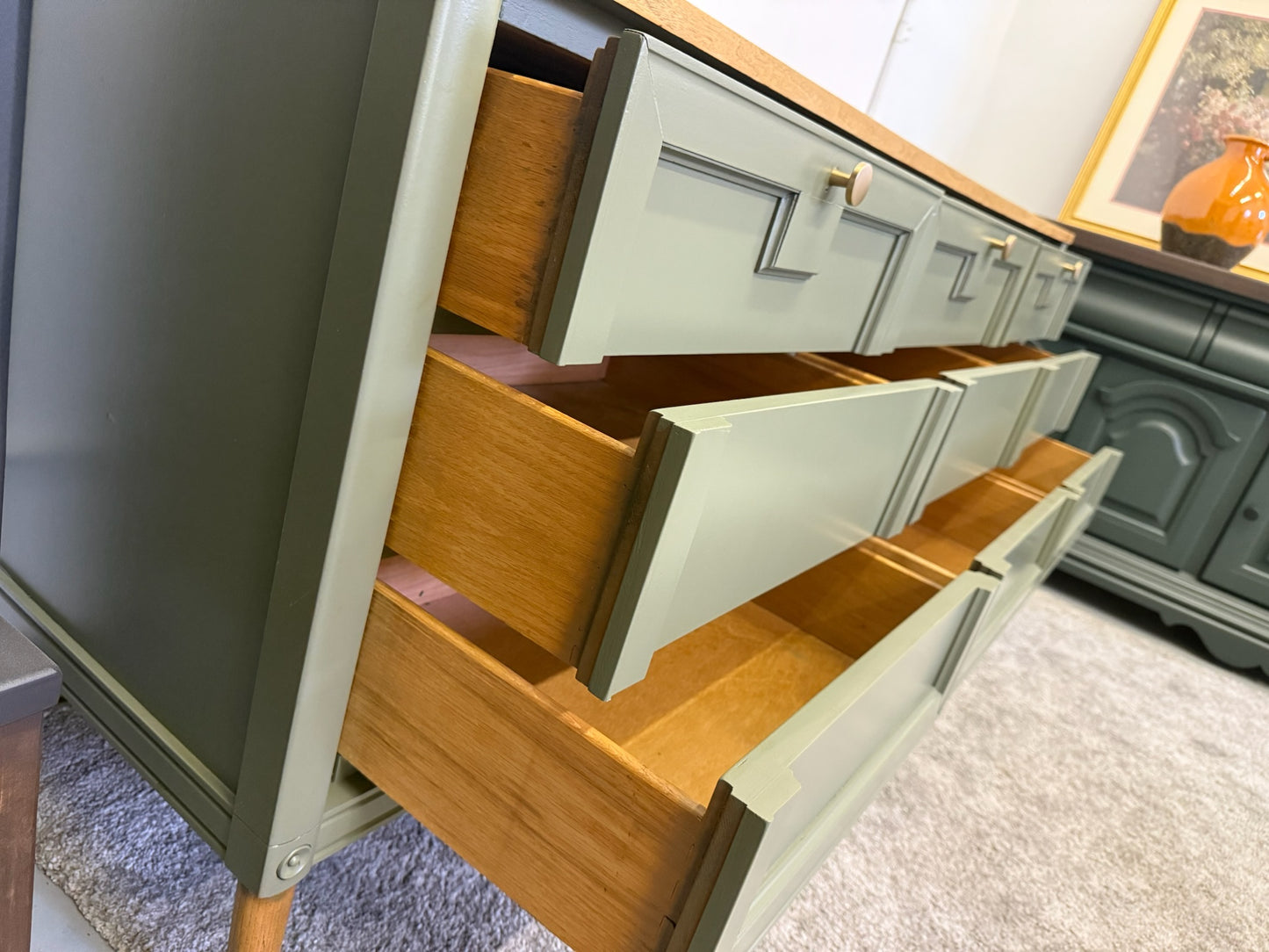 Sage Green MCM Large Dresser