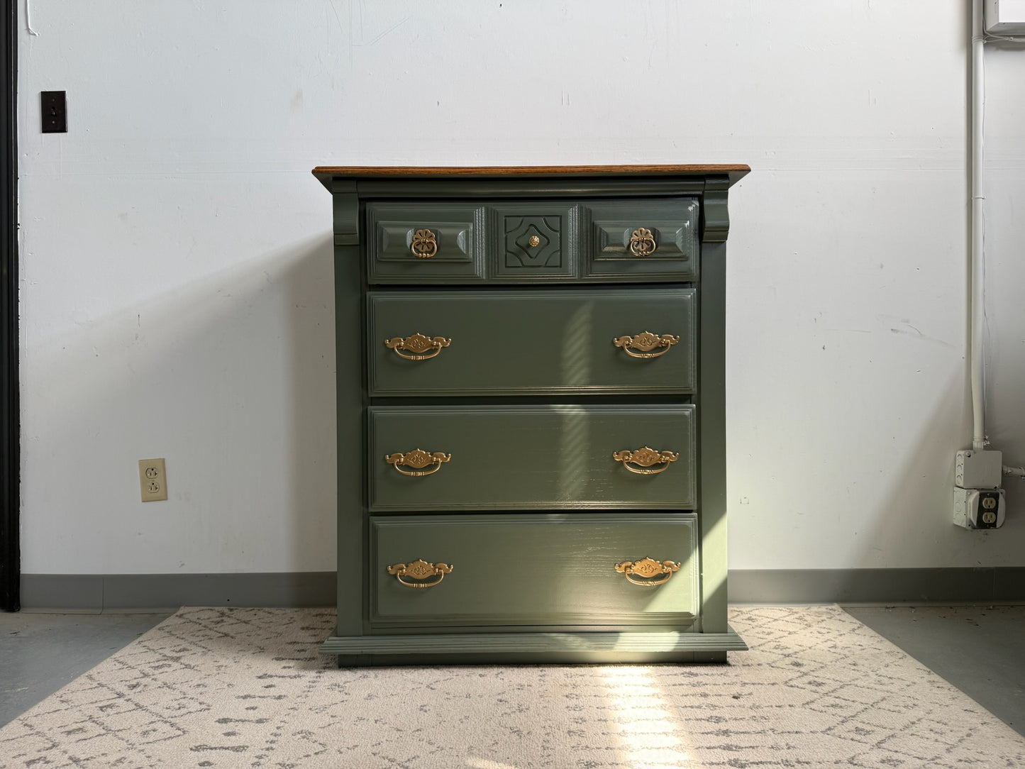 Sage Green Chest of Drawers