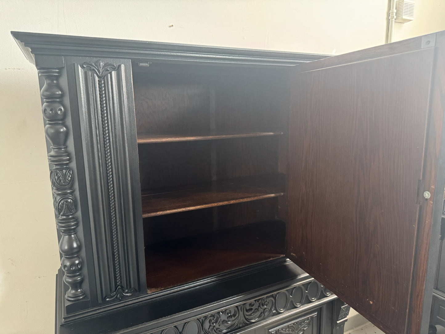 Black Ornate Armoire
