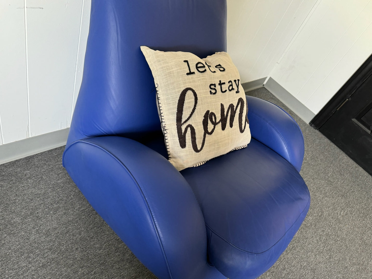 Rich Blue Leather Chair