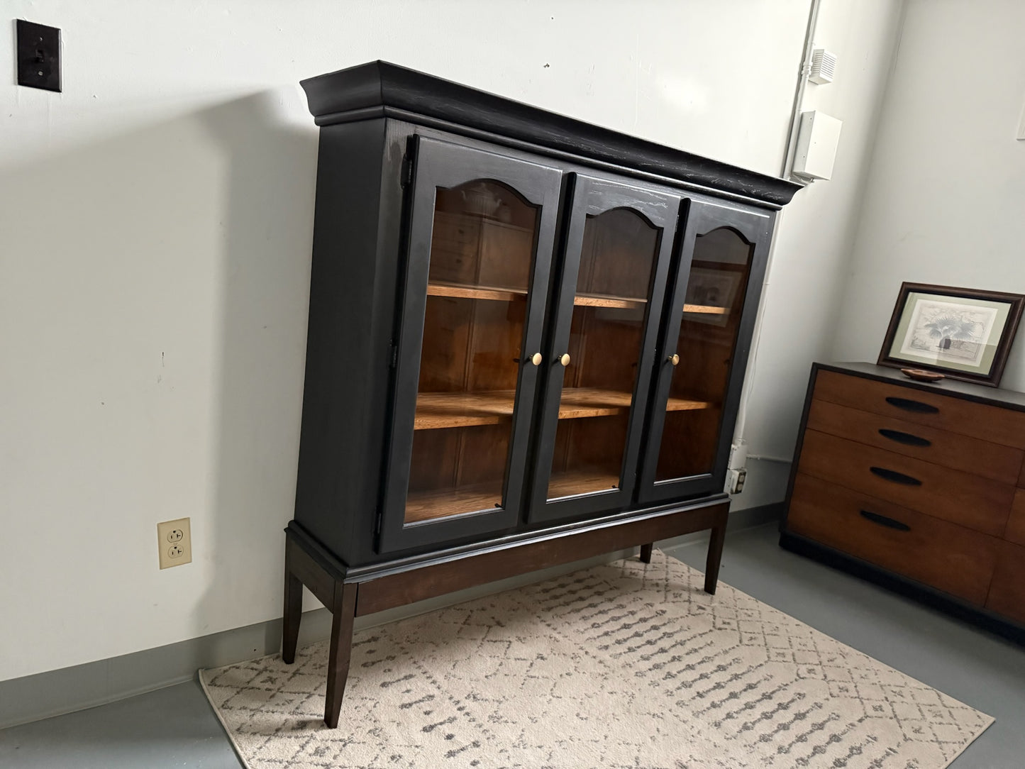 Hutch with Dark Walnut Base