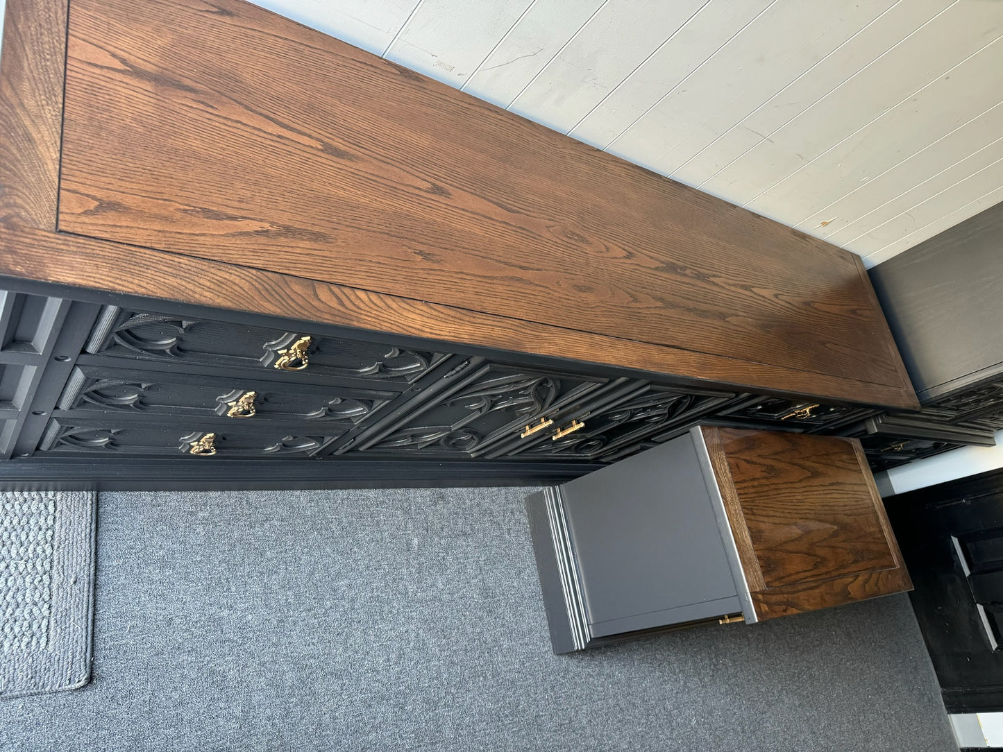 Black Vintage Dresser Set