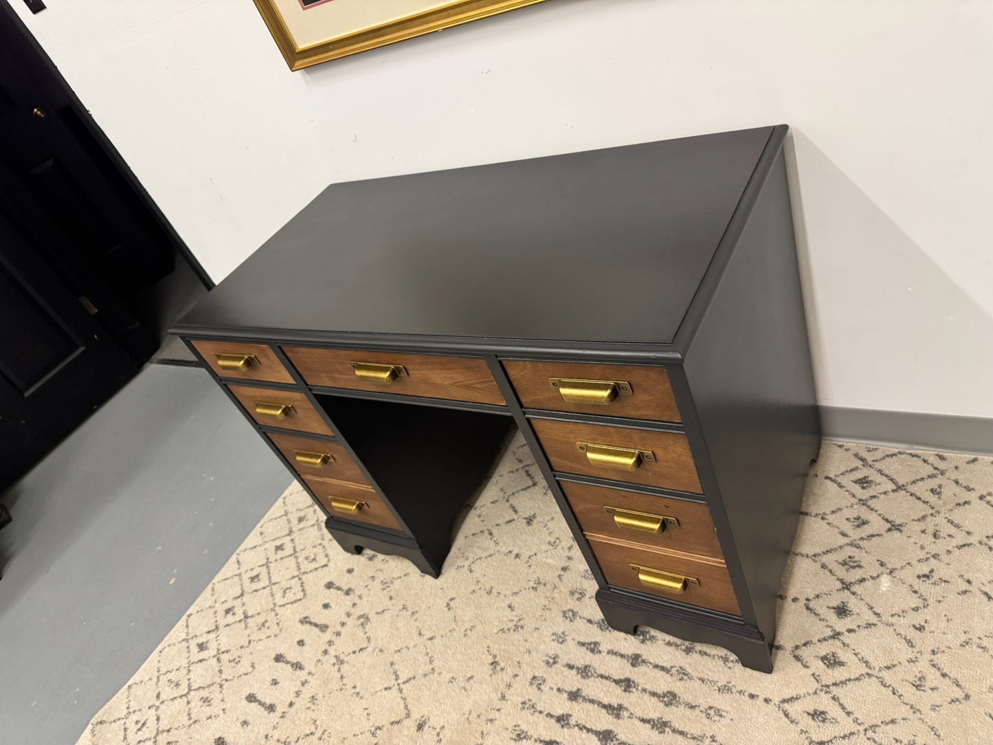 Black and Walnut Desk