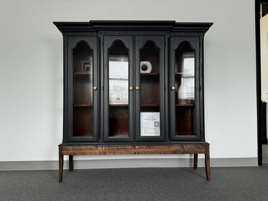 Black Hutch With Wood Base