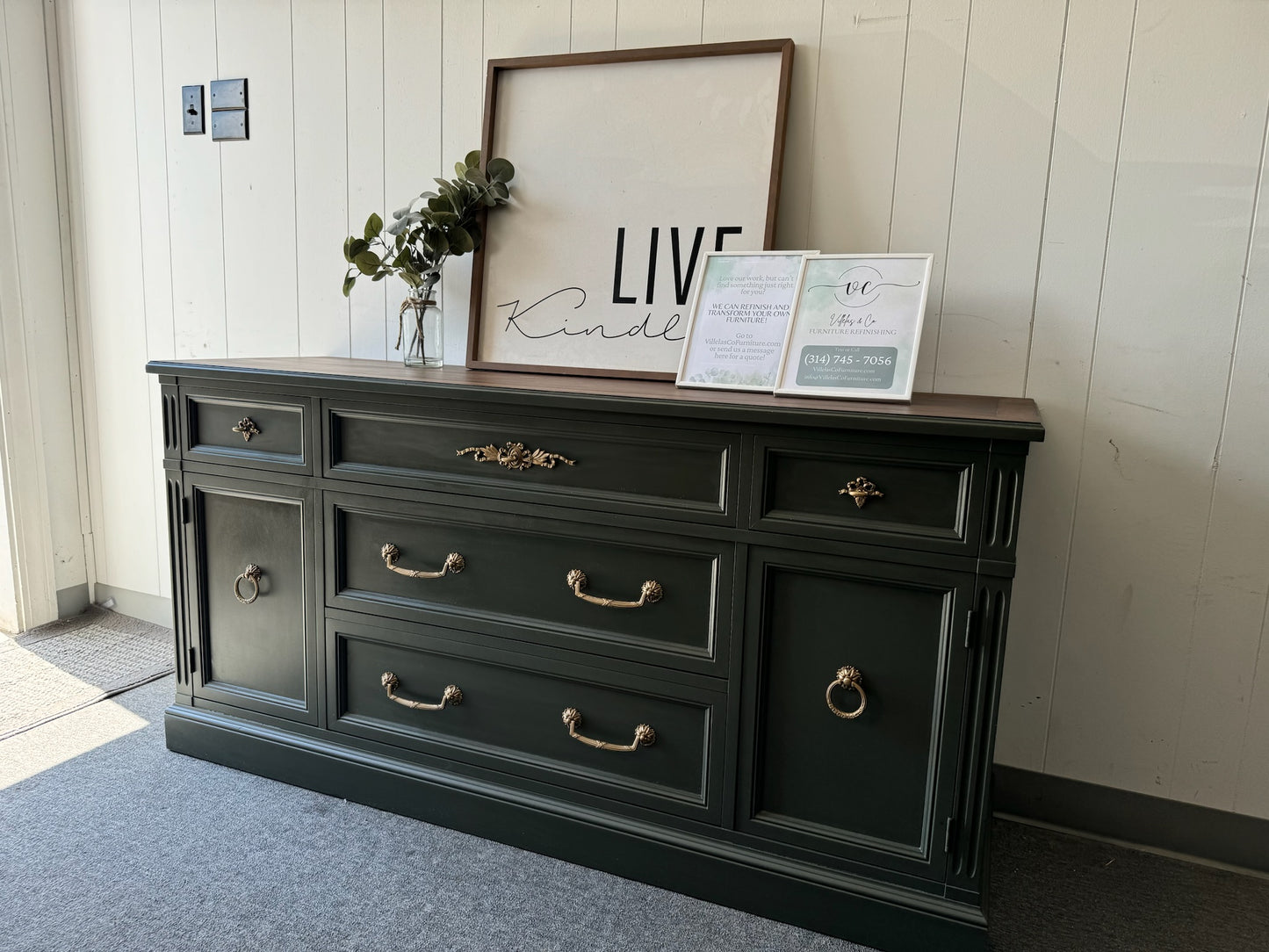 Deep Green Buffet/ Sideboard