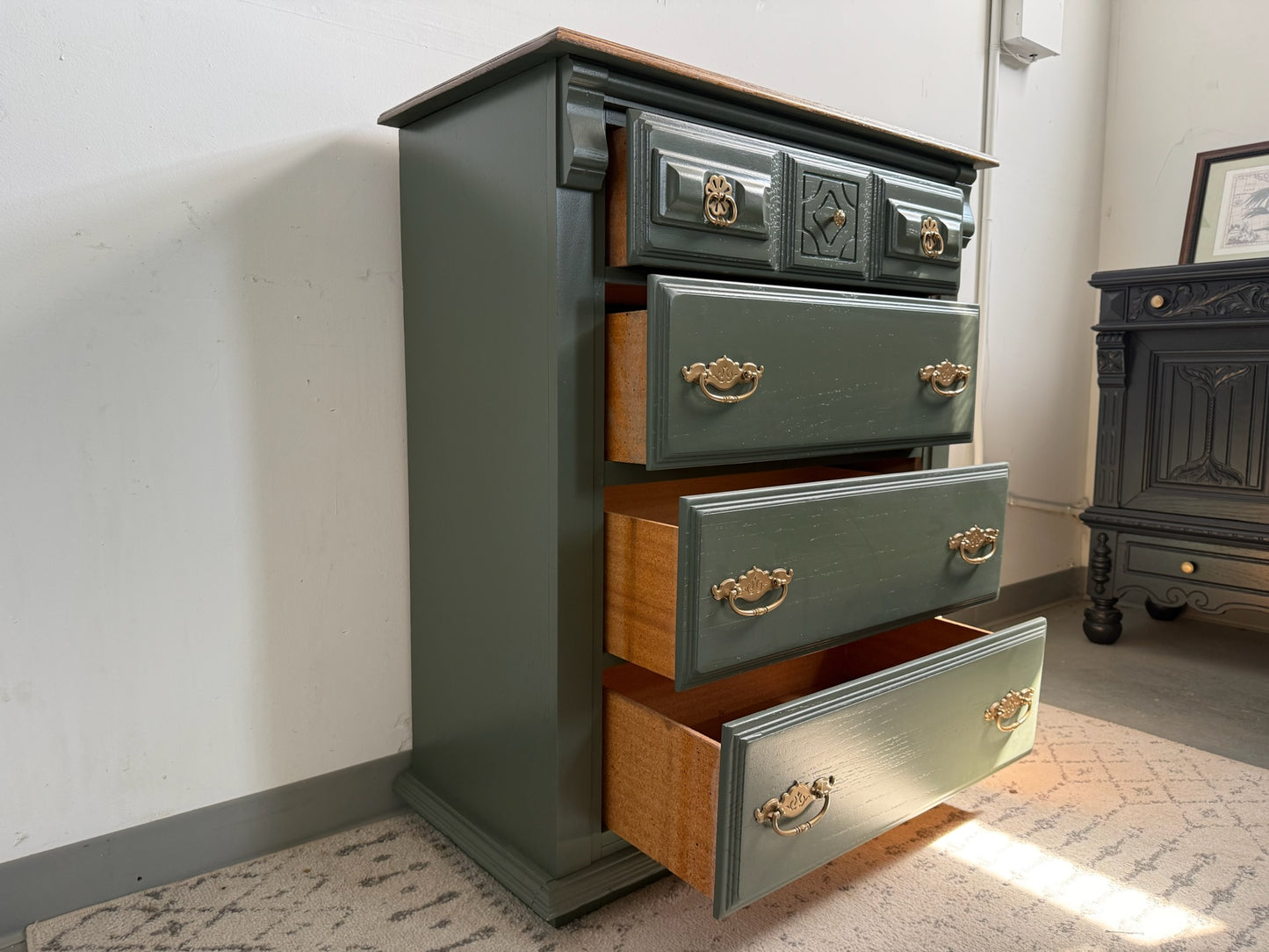 Sage Green Chest of Drawers