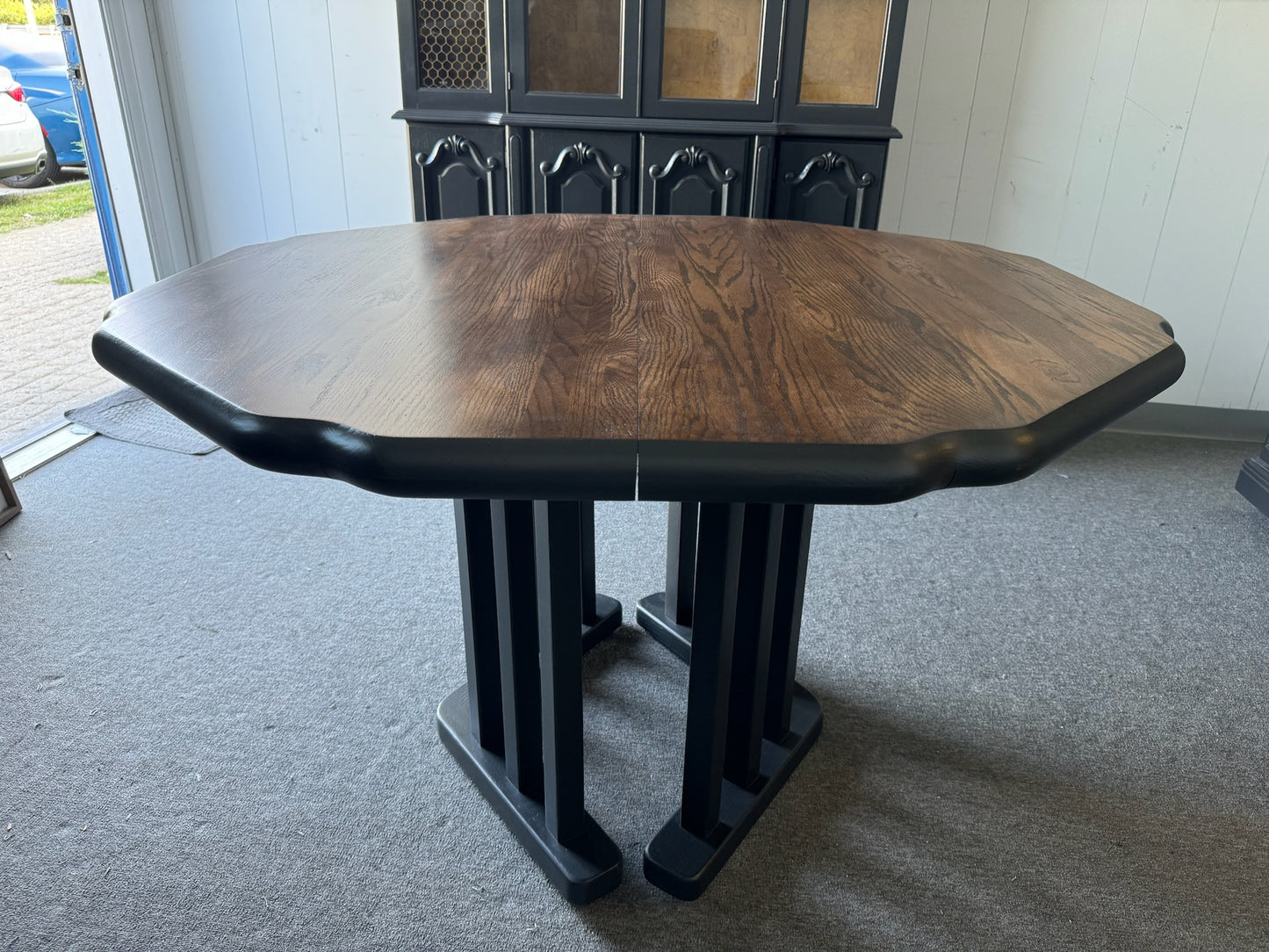 Black/ Wood Dining Table