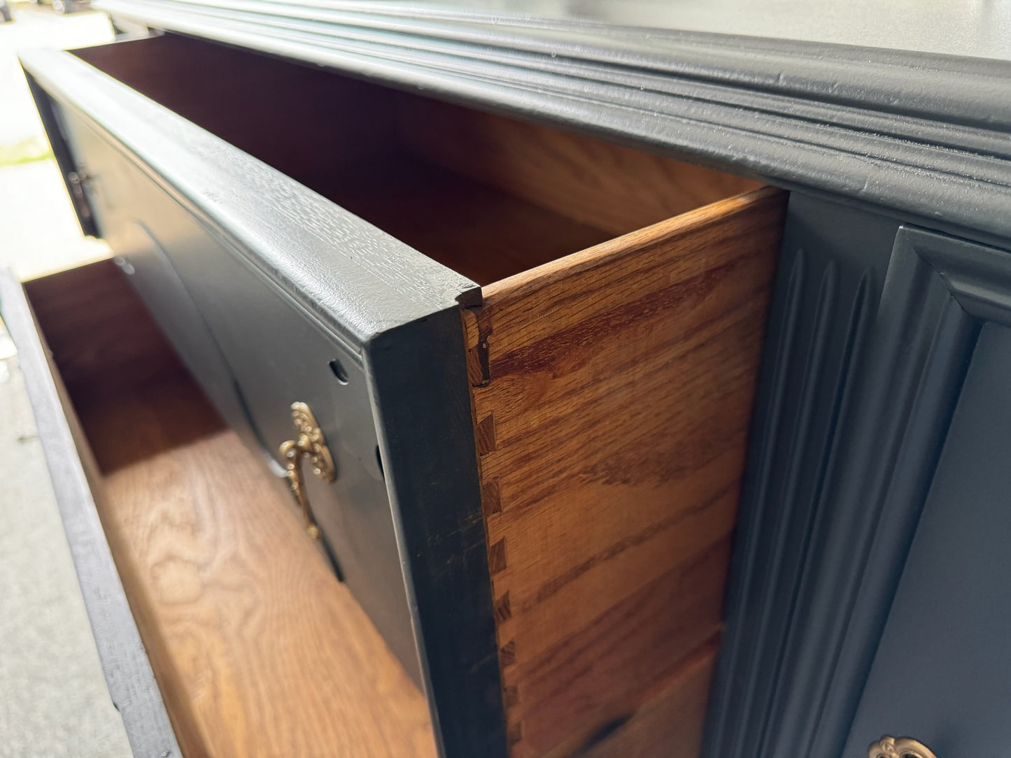 Black Jacobean style buffet