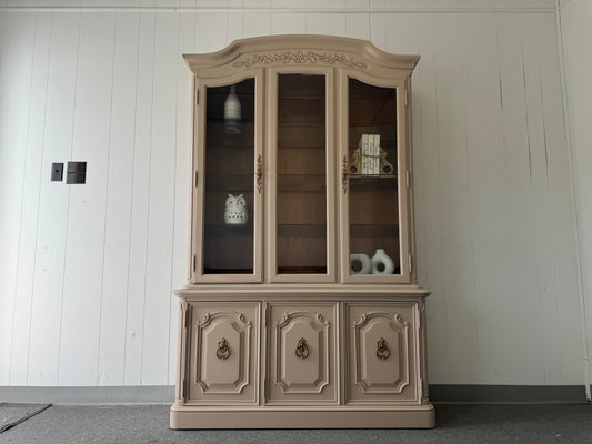 Light Taupe Cabinet/ Hutch