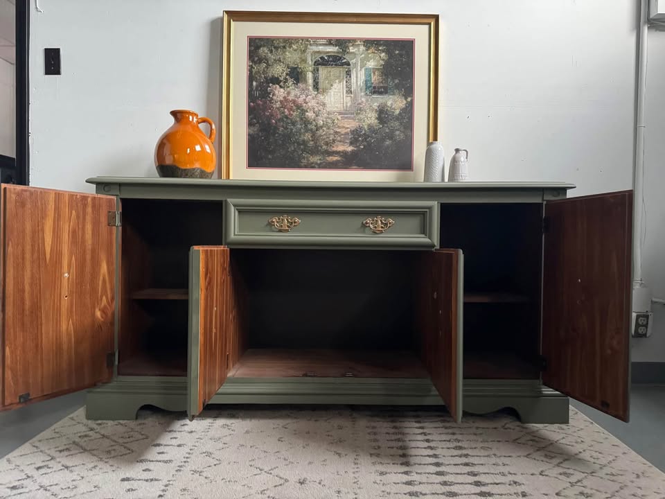 Large Broyhill Credenza in Sage Green