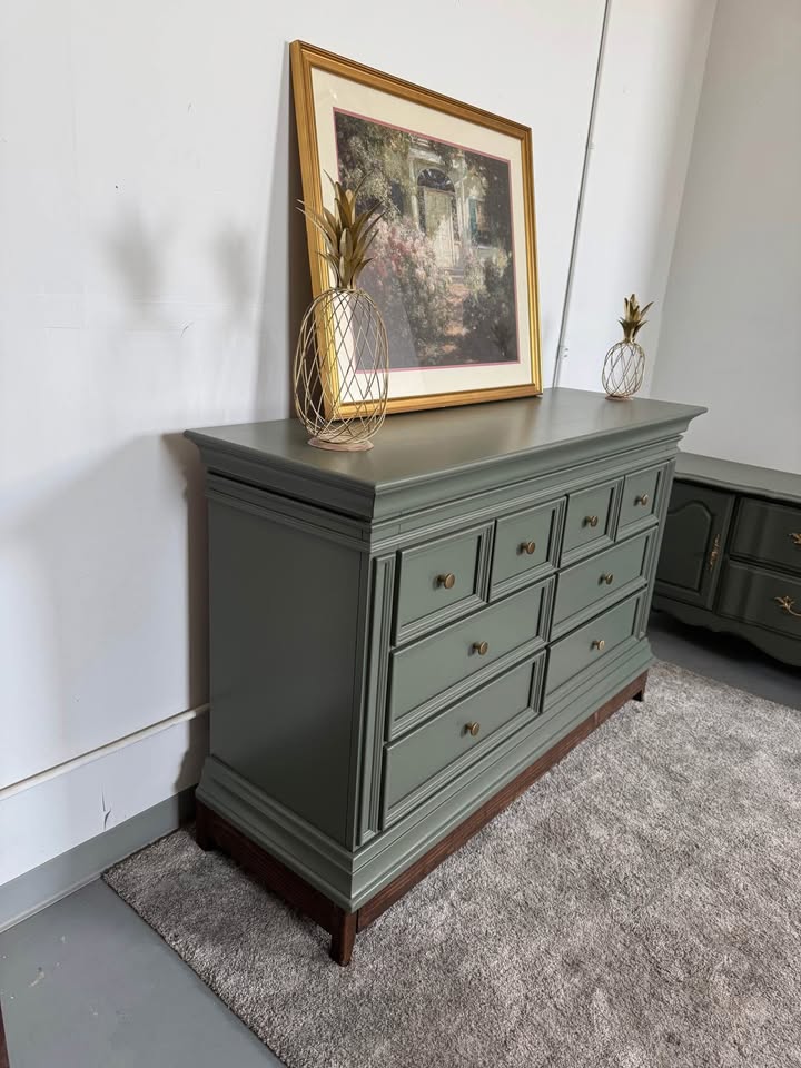 Baby Cache 6- Drawer in Sage Green