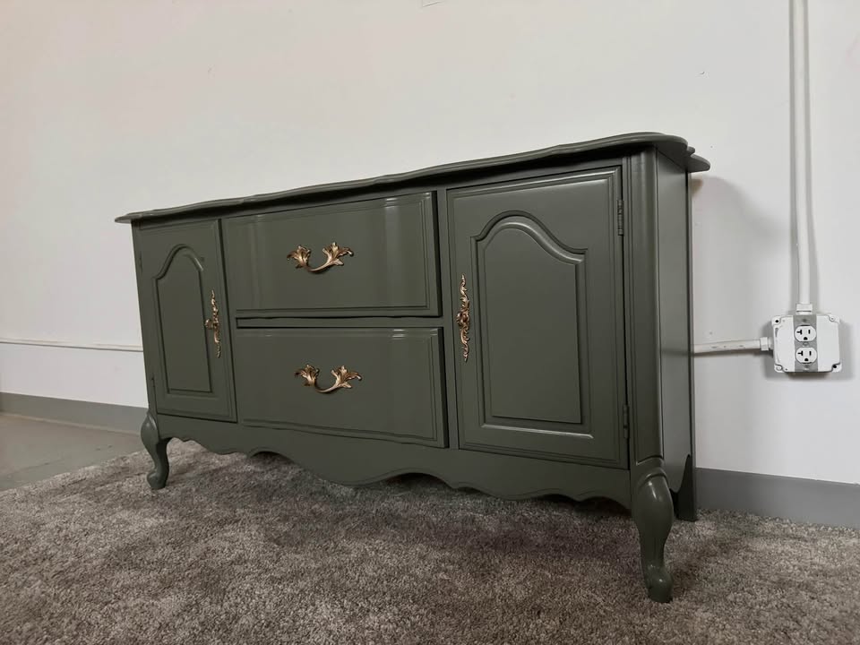 French Provincial Buffet in Sage Green