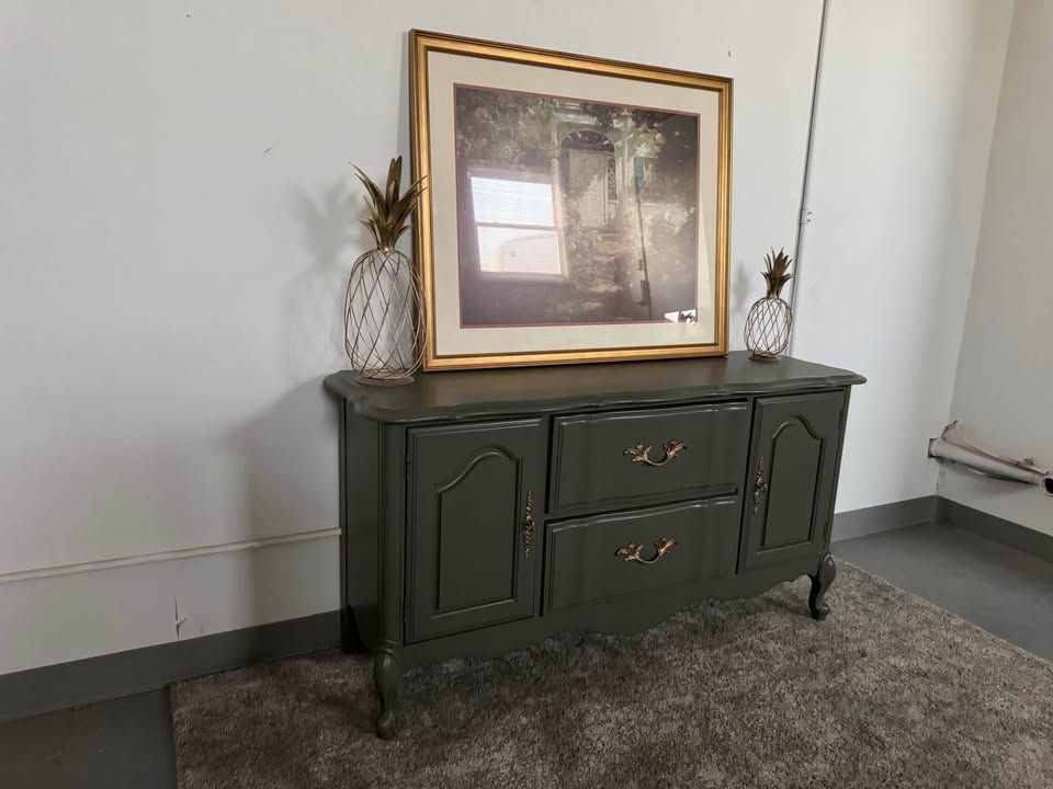 French Provincial Buffet in Sage Green