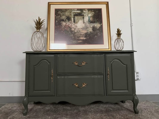 French Provincial Buffet in Sage Green