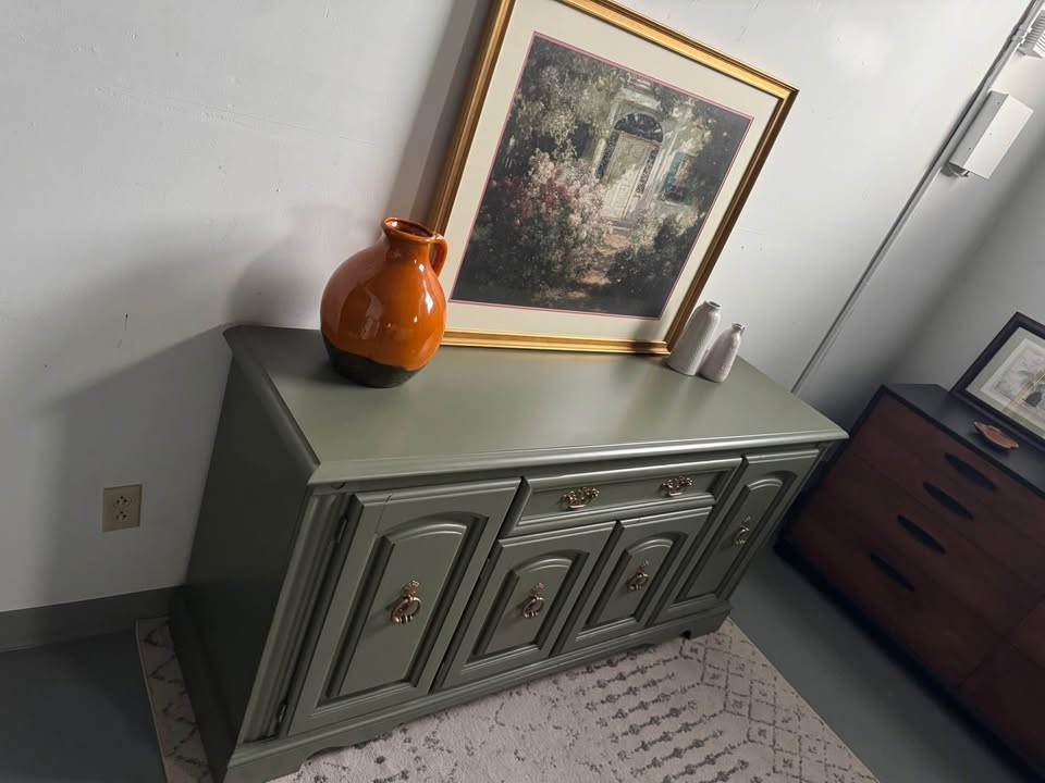Large Broyhill Credenza in Sage Green