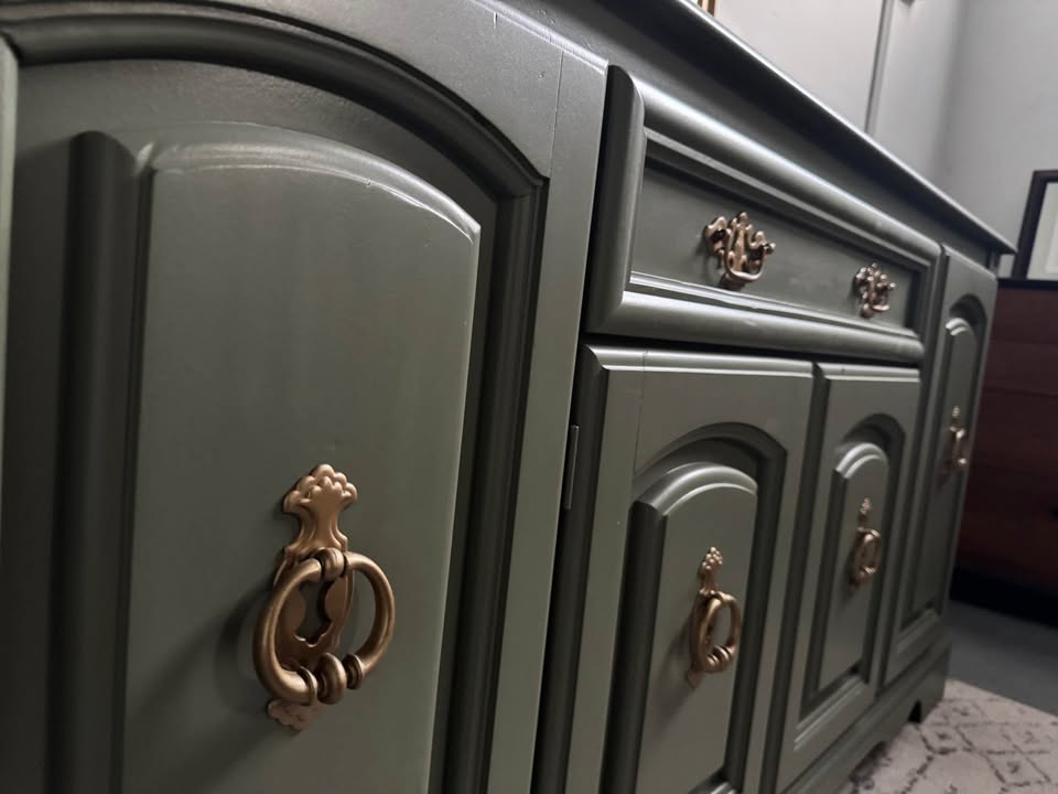 Large Broyhill Credenza in Sage Green