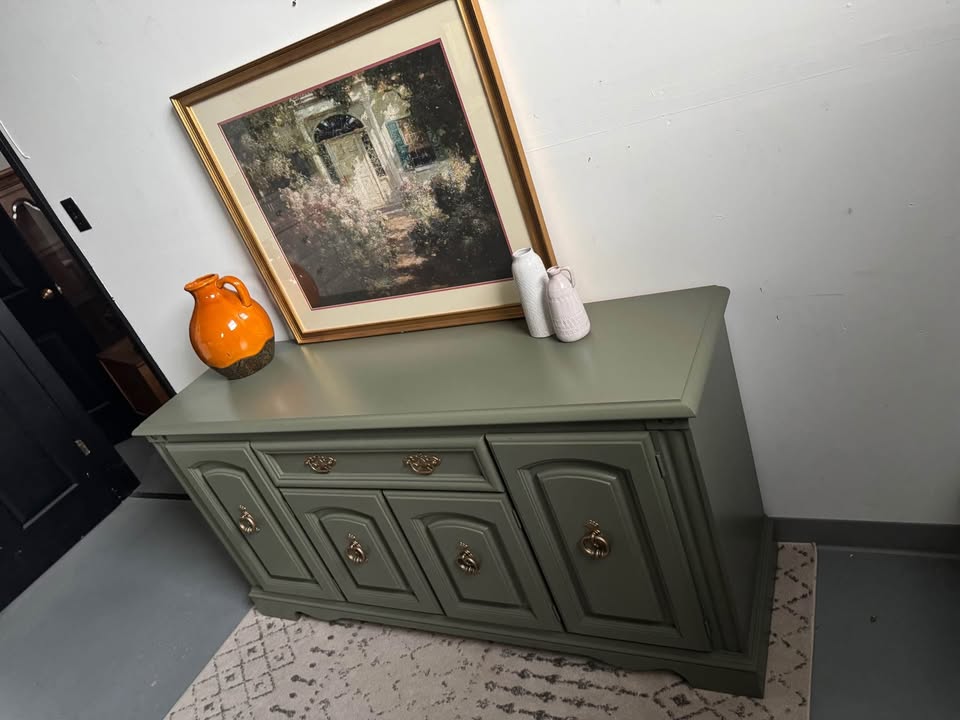 Large Broyhill Credenza in Sage Green