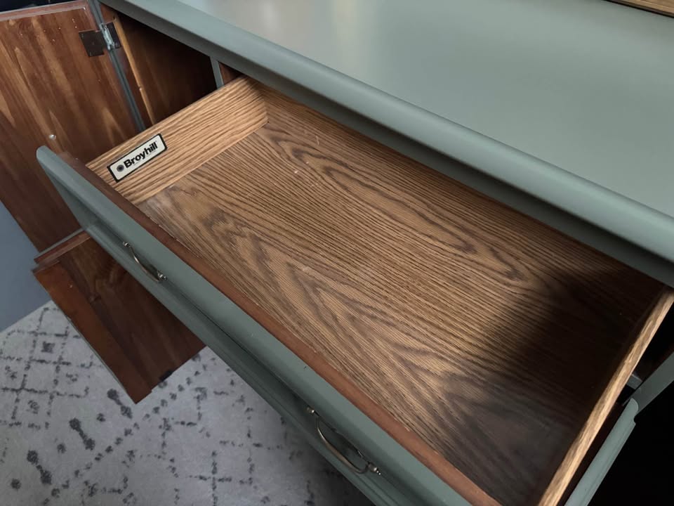 Large Broyhill Credenza in Sage Green