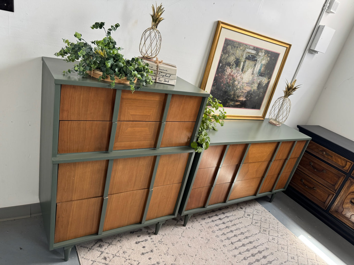 MCM Highboy & Lowboy Dresser Set