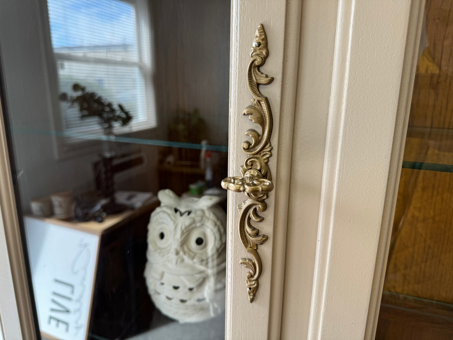 Light Taupe Cabinet/ Hutch