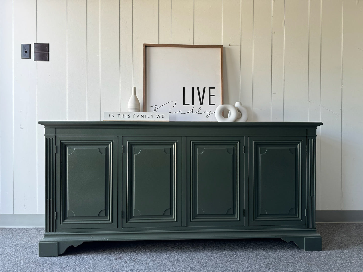 Hunter Green Buffet/ Sideboard