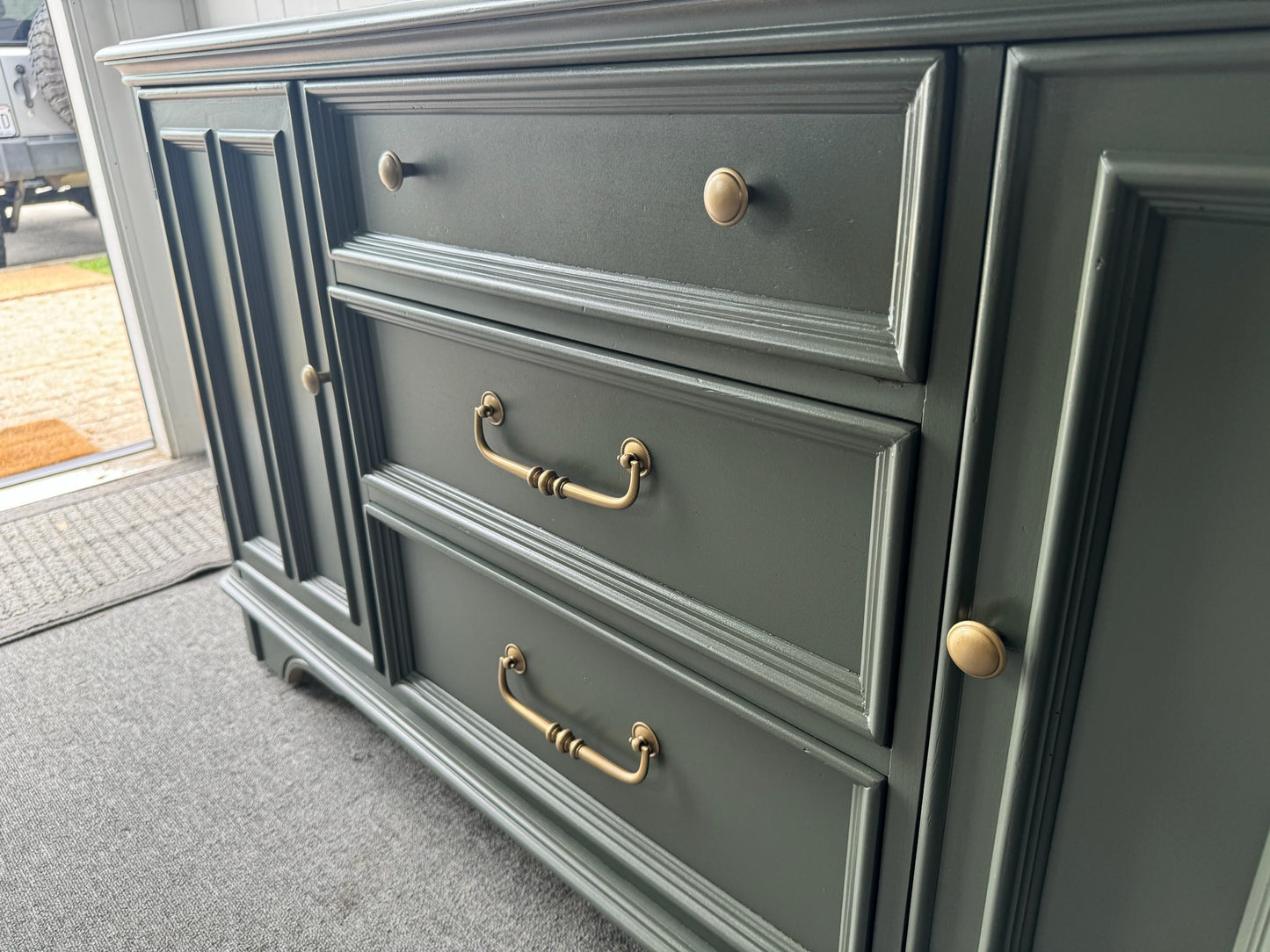 Deep Green Buffet/ Sideboard.