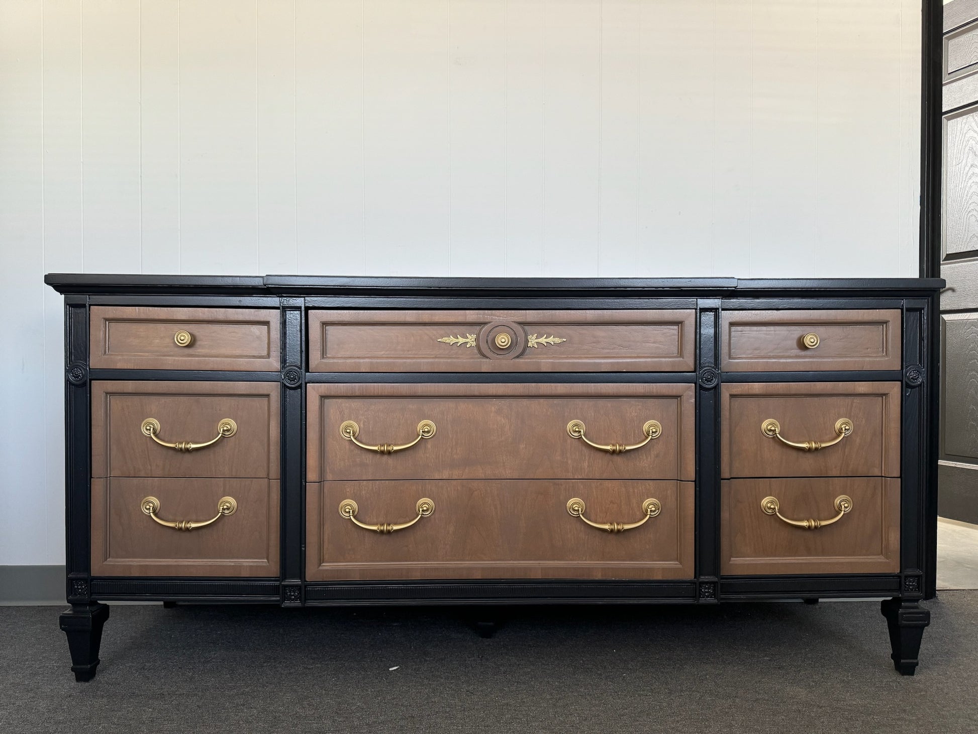 MCM two toned black Dresser – VillelasCo Furniture