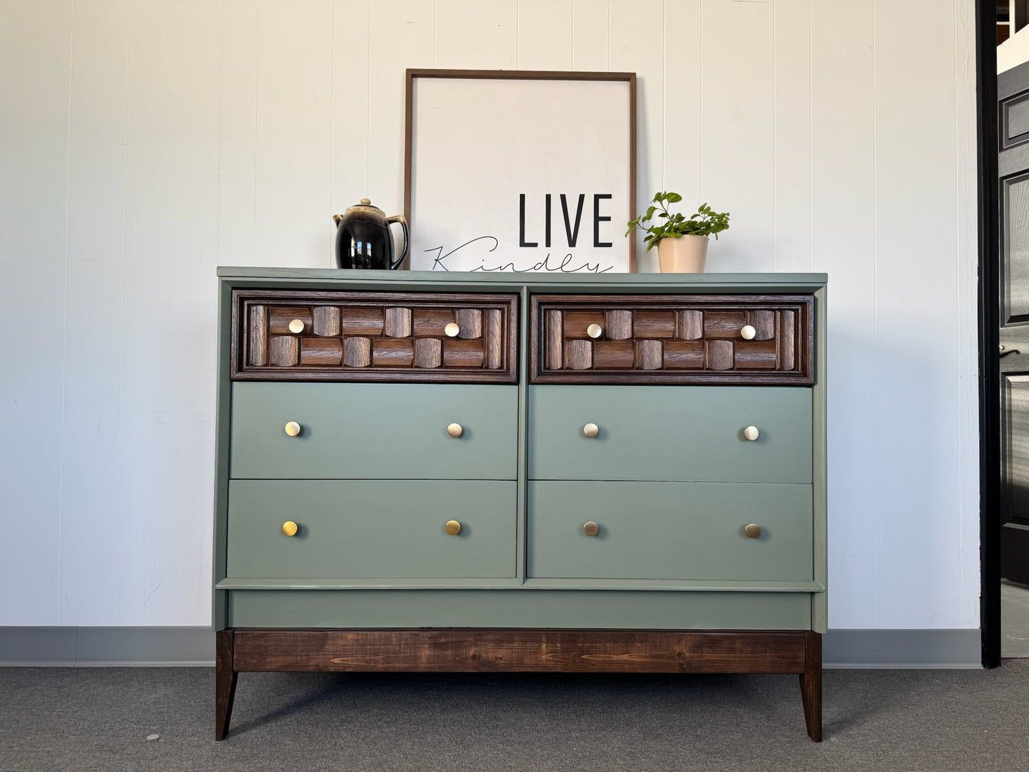 Sage Green Bassett dresser VillelasCo Furniture Sage Green Bassett dresser VillelasCo Furniture