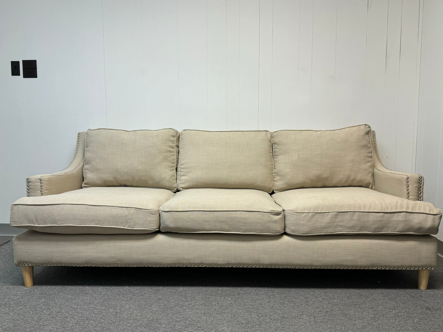 Large cream couch (delivery available)