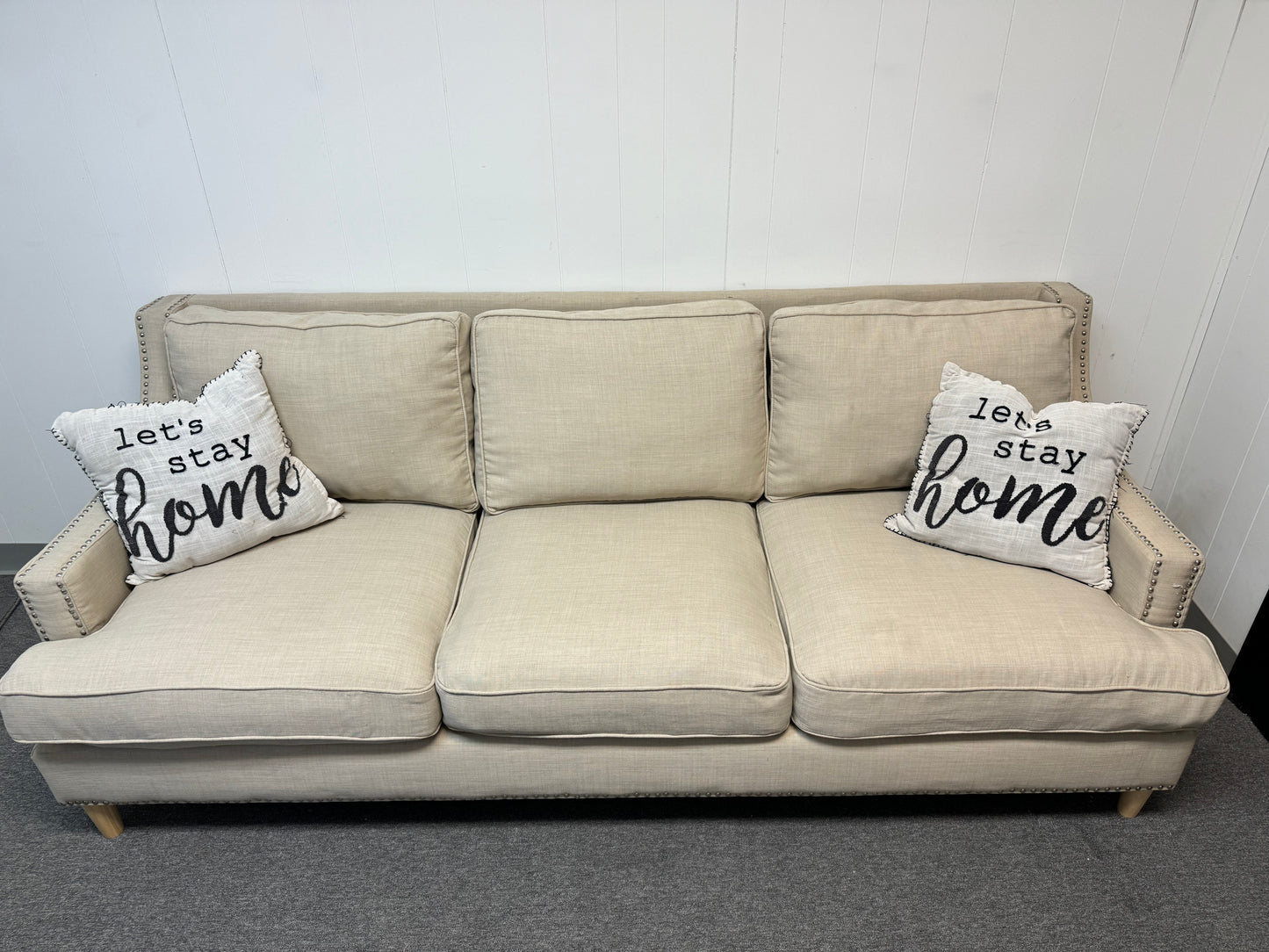 Large cream couch (delivery available)