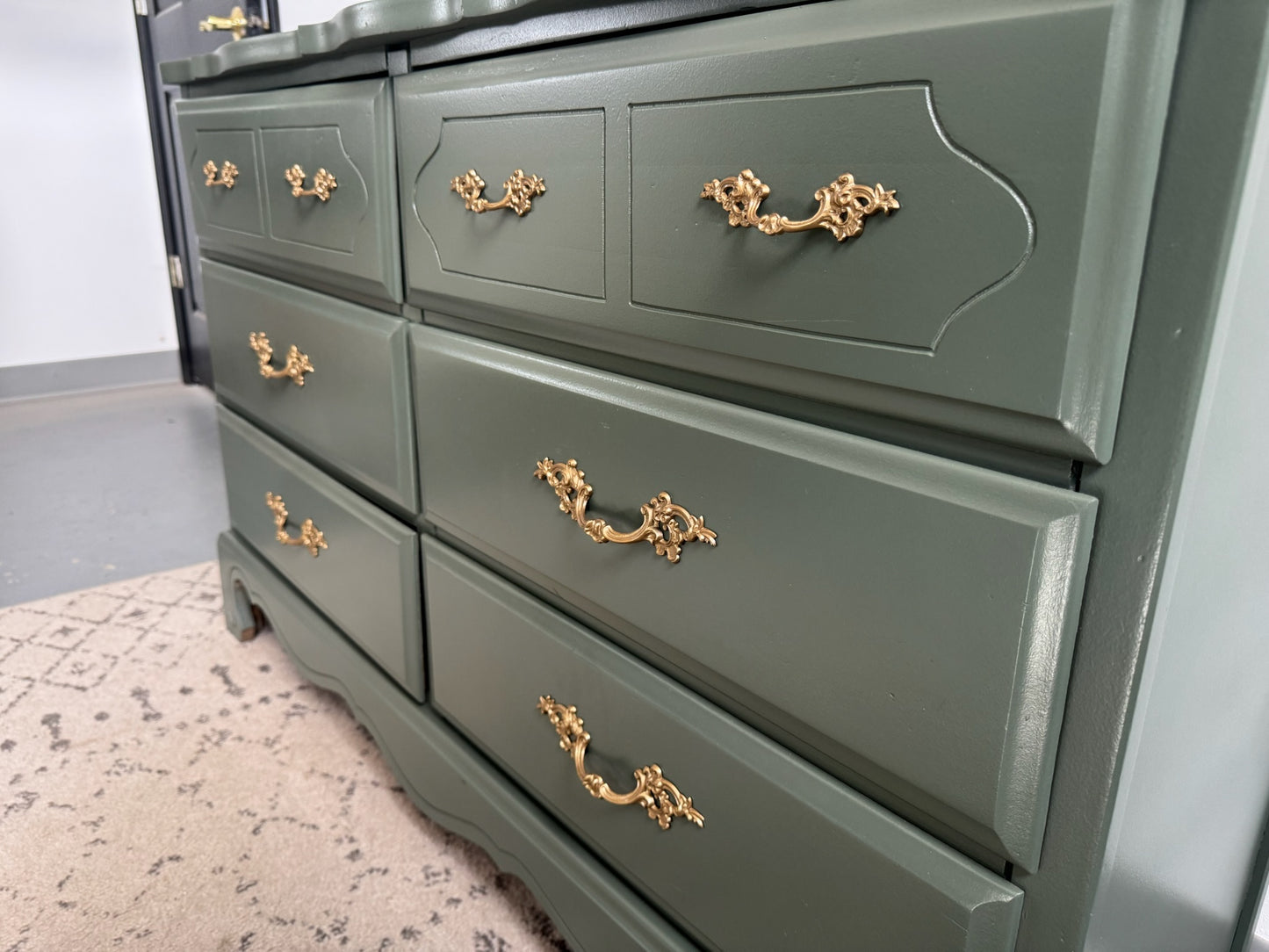 Sage Green 6-Drawer Dresser