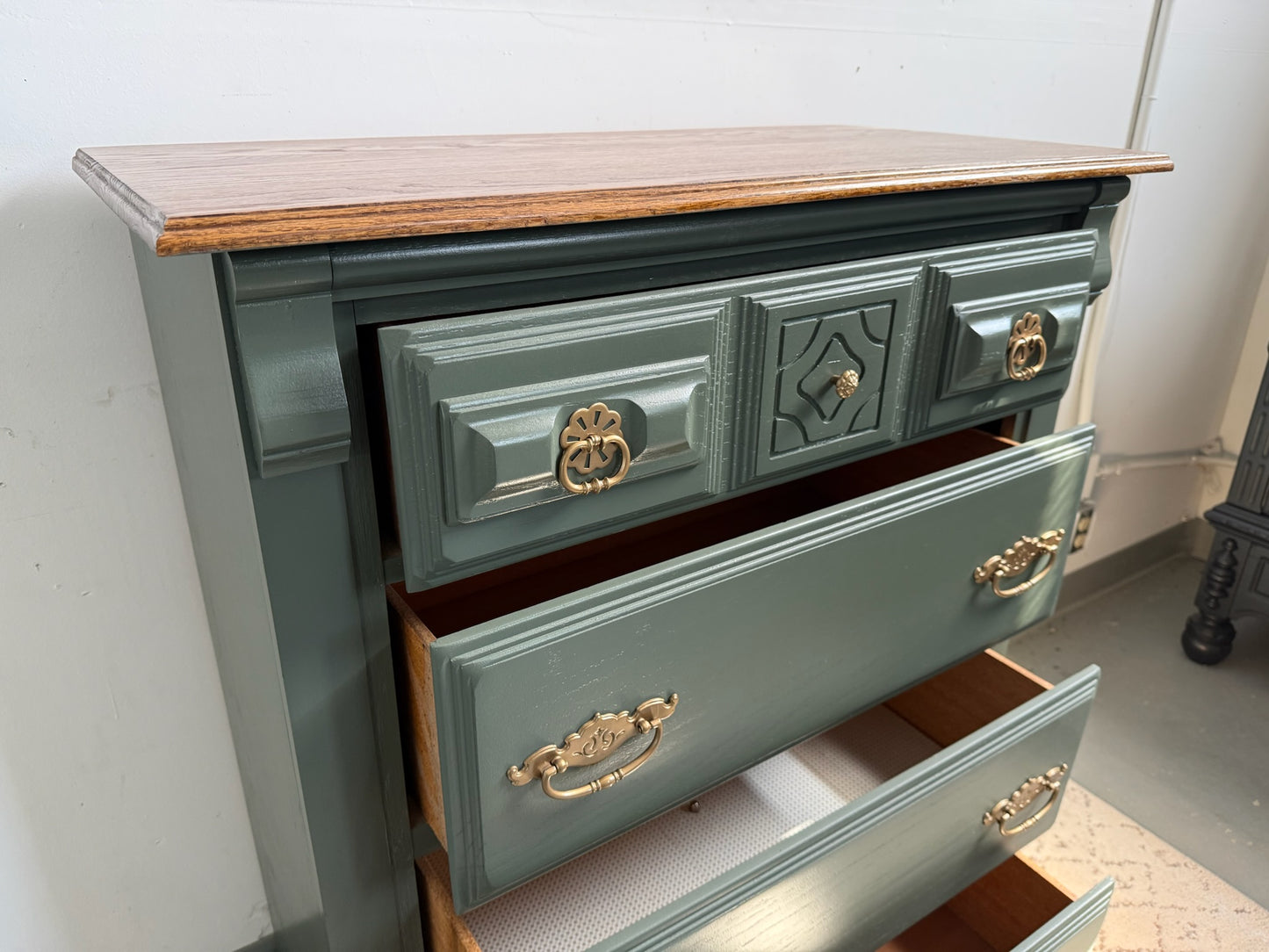 Sage Green Chest of Drawers